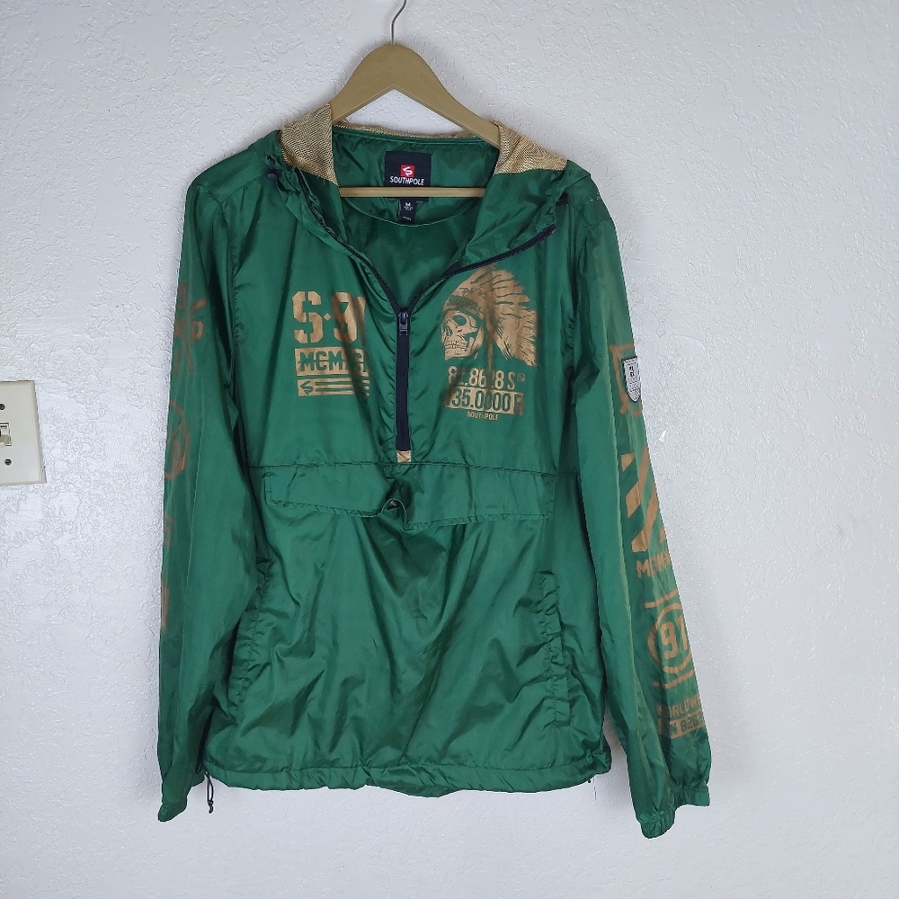South Pole Green Jacket with Tan Details Men Size M